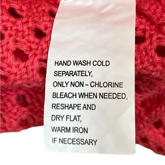 NWT Jeanne Pierre Pink Hibiscus 3/4 Sleeve Sweater, Size L - Picture 5 of 7